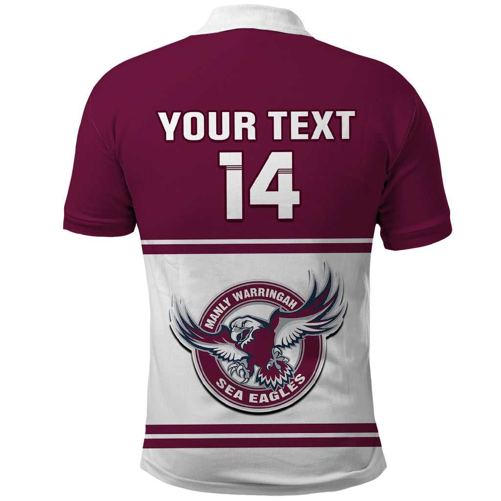 Personalised Sea Eagles Rugby 1946 Polo Shirt Manly Warringah White Sporty Style - Vibe Hoodie Shop