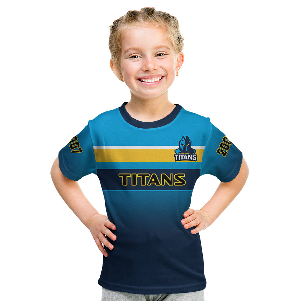 Personalised Titans Rugby Kid T Shirt Gold Coast 2007 Sporty Style - Vibe Hoodie Shop