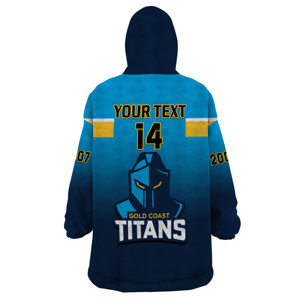 Personalised Titans Rugby Wearable Blanket Hoodie Gold Coast 2007 Sporty Style - Vibe Hoodie Shop