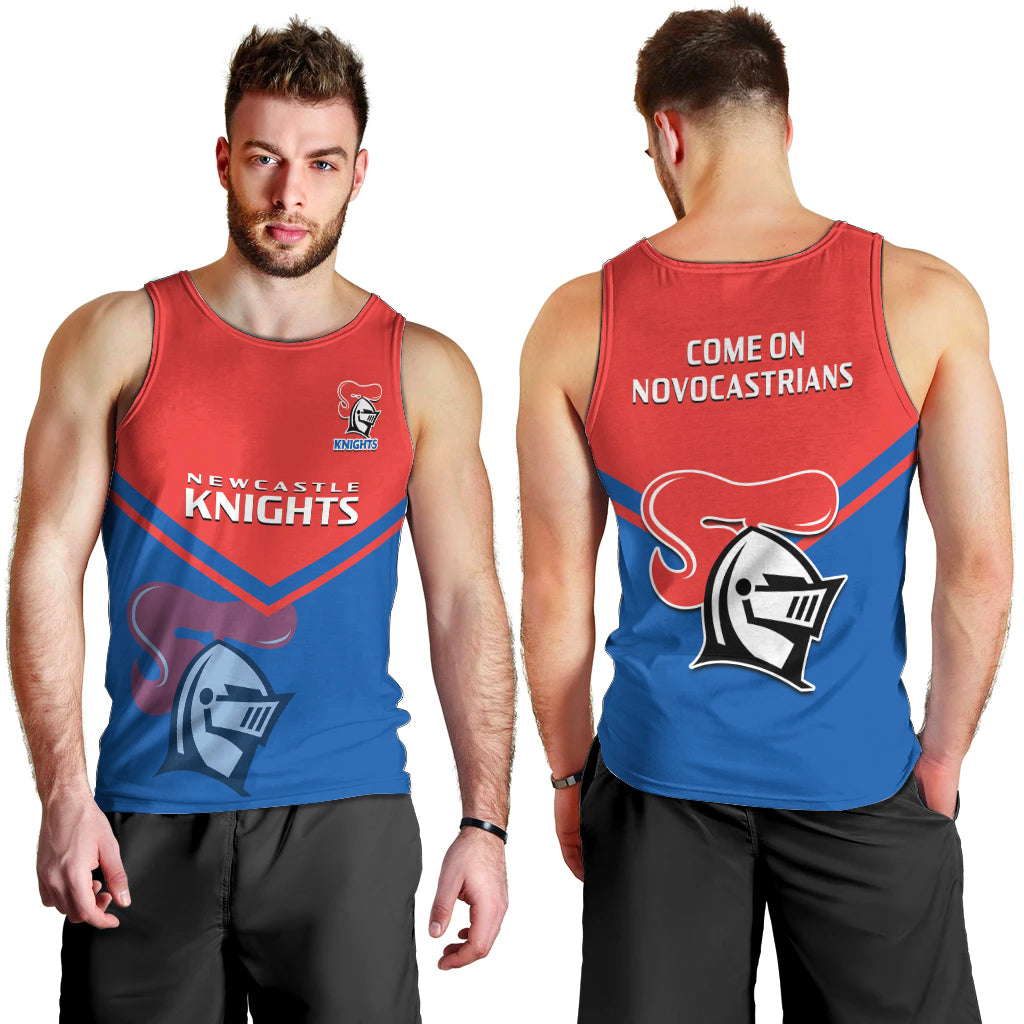 Newcastle Knights Rugby Men Tank Top Novocastrians Sporty Style - Vibe Hoodie Shop