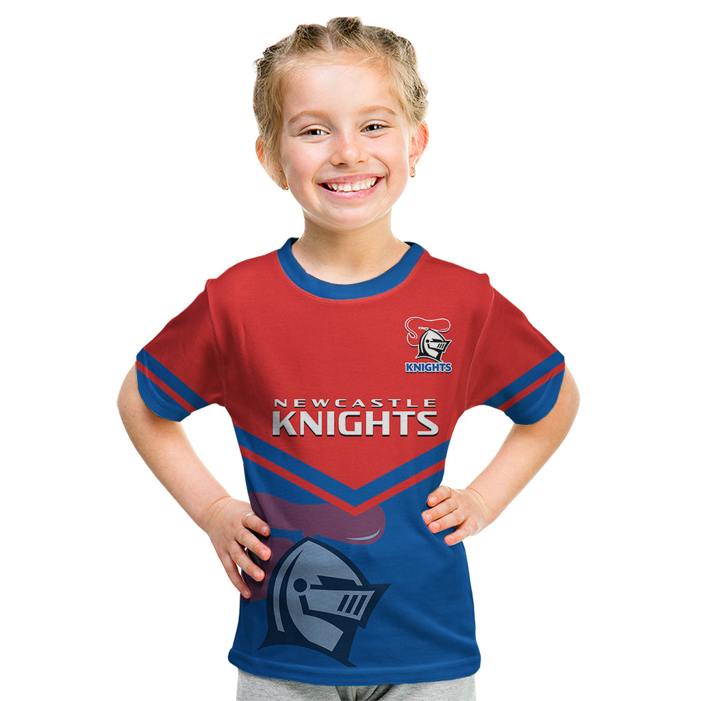 Personalised Newcastle Knights Rugby Kid T Shirt Novocastrians Sporty Style - Vibe Hoodie Shop