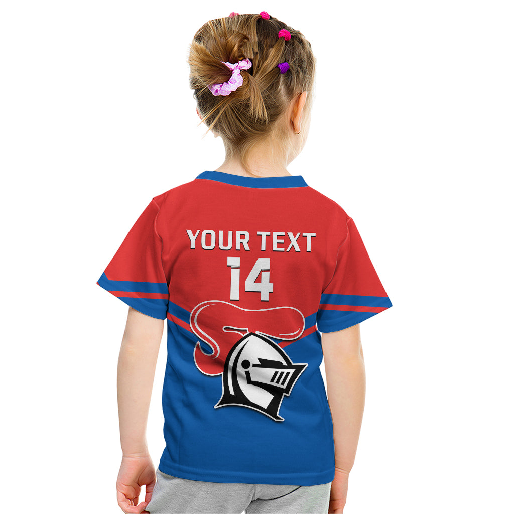 Personalised Newcastle Knights Rugby Kid T Shirt Novocastrians Sporty Style - Vibe Hoodie Shop