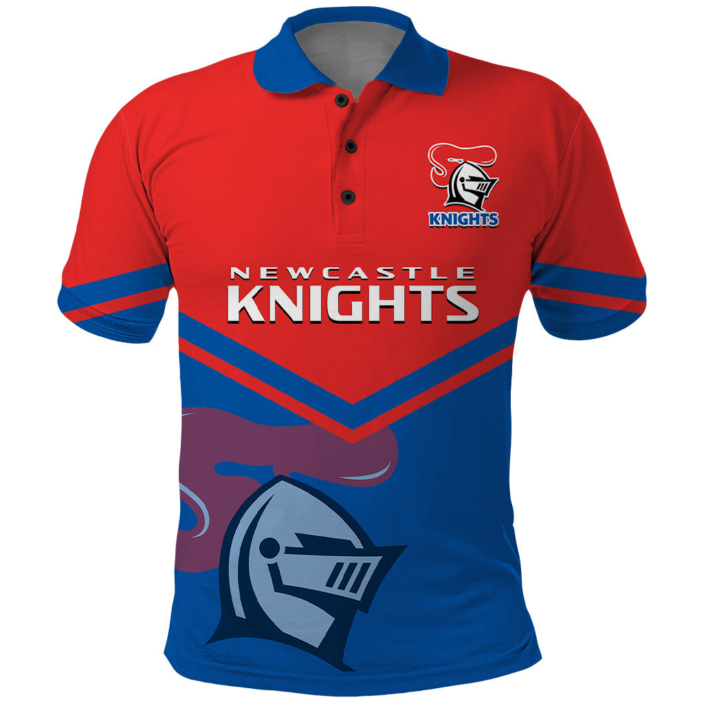 Personalised Newcastle Knights Rugby Polo Shirt Novocastrians Sporty Style - Vibe Hoodie Shop