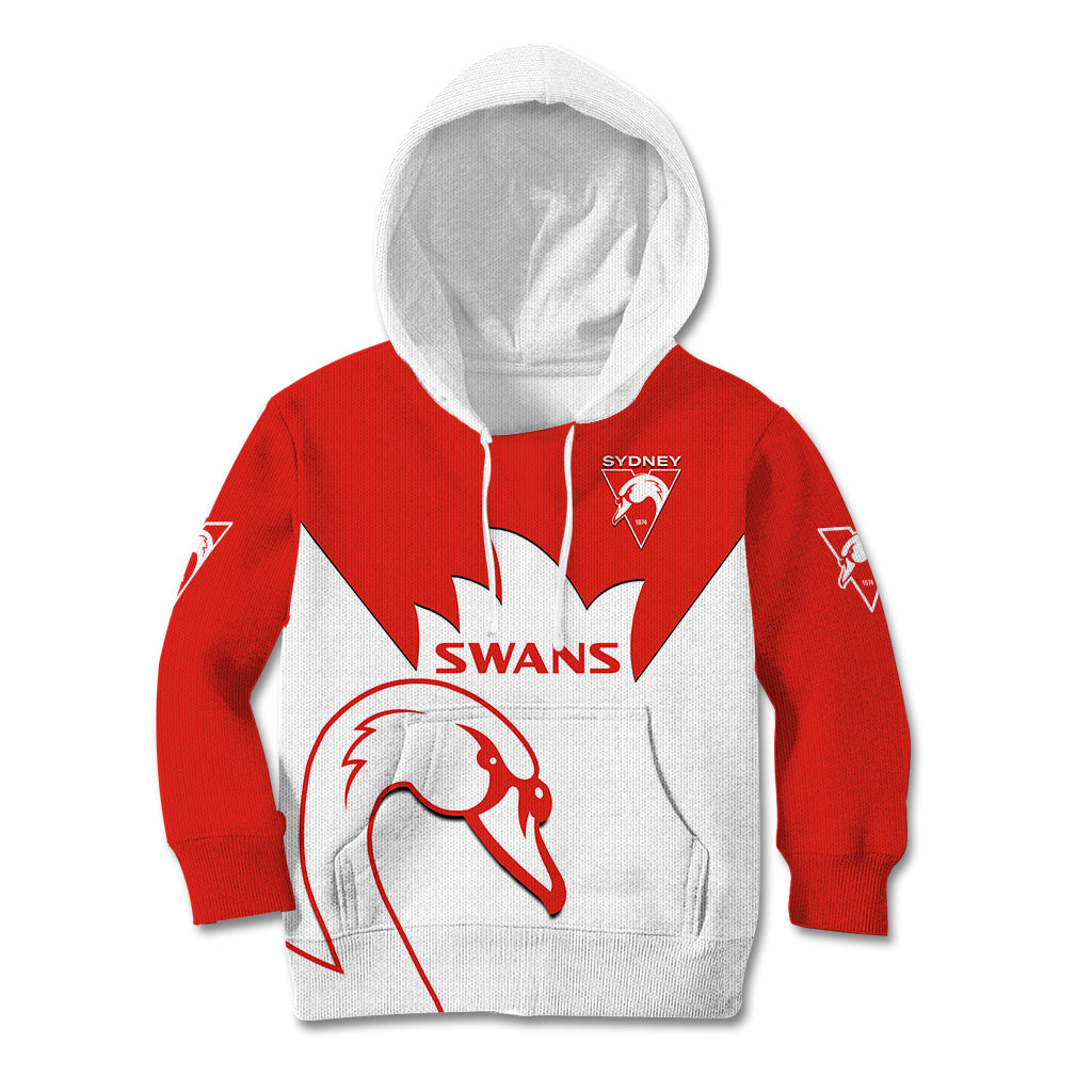 Sydney Swans Football Kid Hoodie Go Swannies Sporty Style - Vibe Hoodie Shop