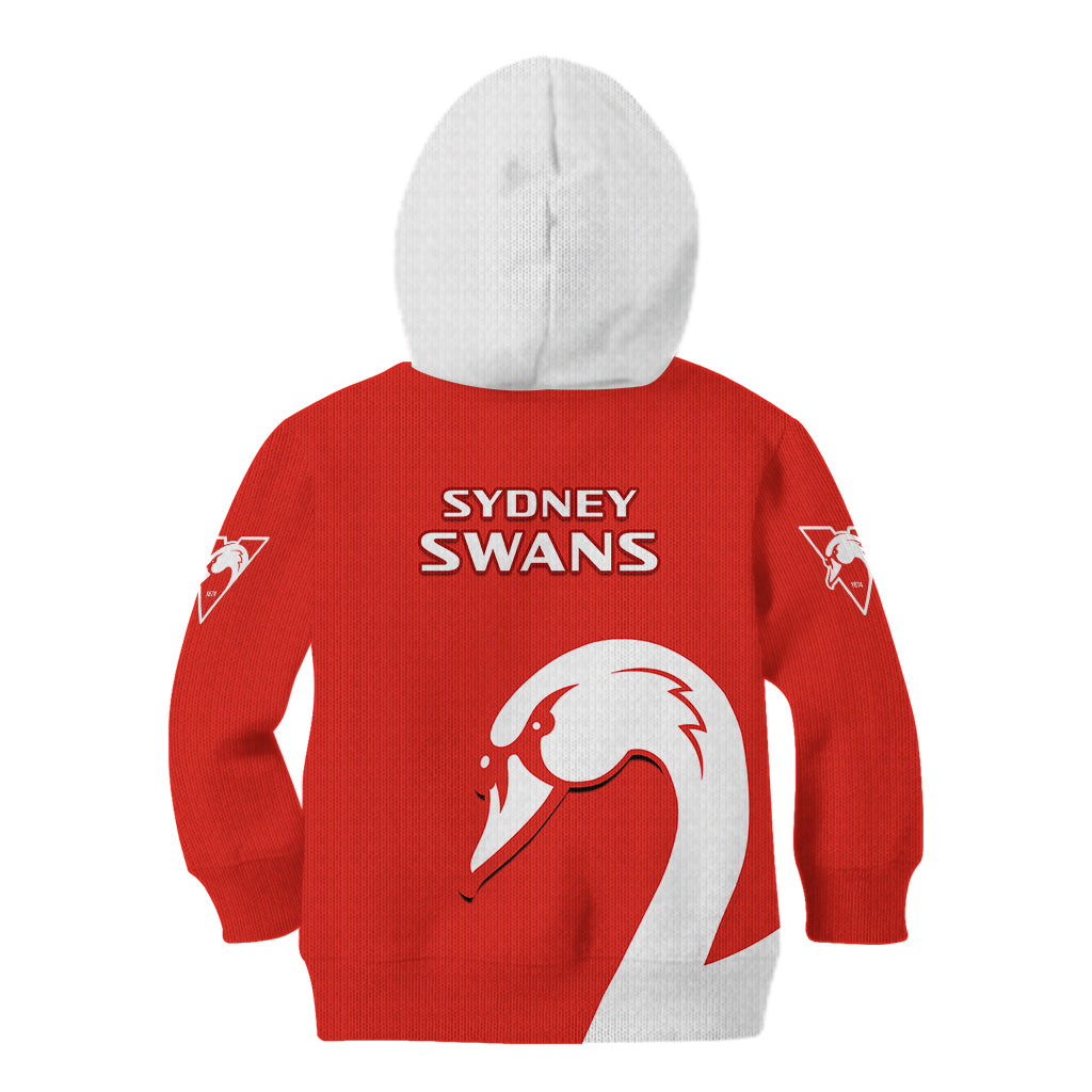 Sydney Swans Football Kid Hoodie Go Swannies Sporty Style - Vibe Hoodie Shop