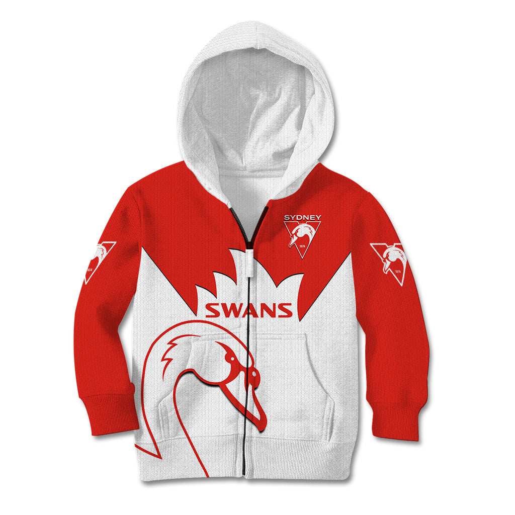 Sydney Swans Football Kid Hoodie Go Swannies Sporty Style - Vibe Hoodie Shop