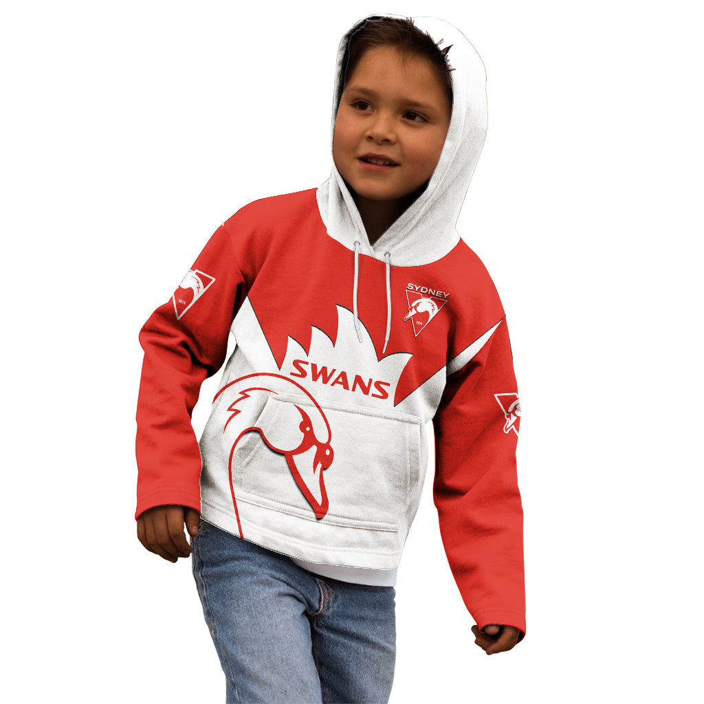 Sydney Swans Football Kid Hoodie Go Swannies Sporty Style - Vibe Hoodie Shop