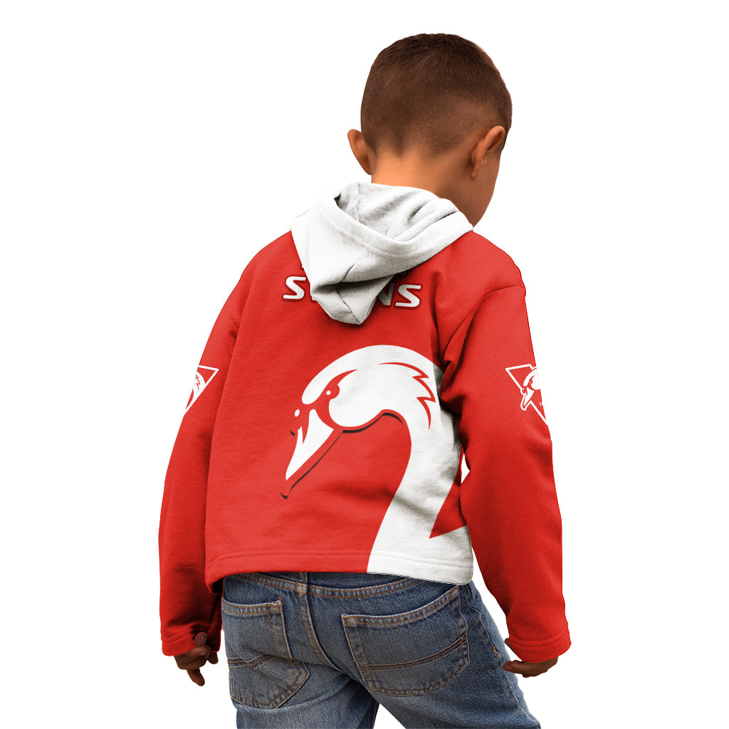 Sydney Swans Football Kid Hoodie Go Swannies Sporty Style - Vibe Hoodie Shop