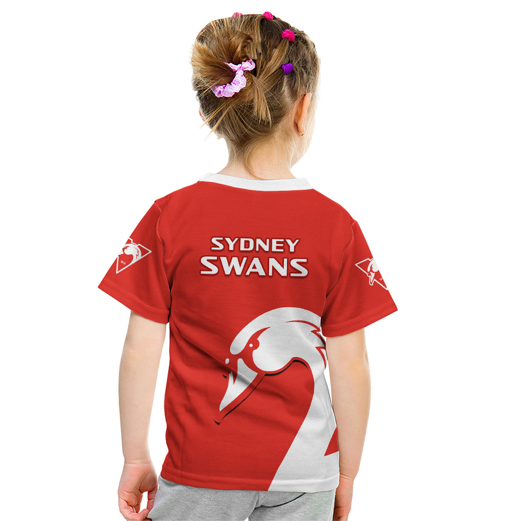 Sydney Swans Football Kid T Shirt Go Swannies Sporty Style - Vibe Hoodie Shop