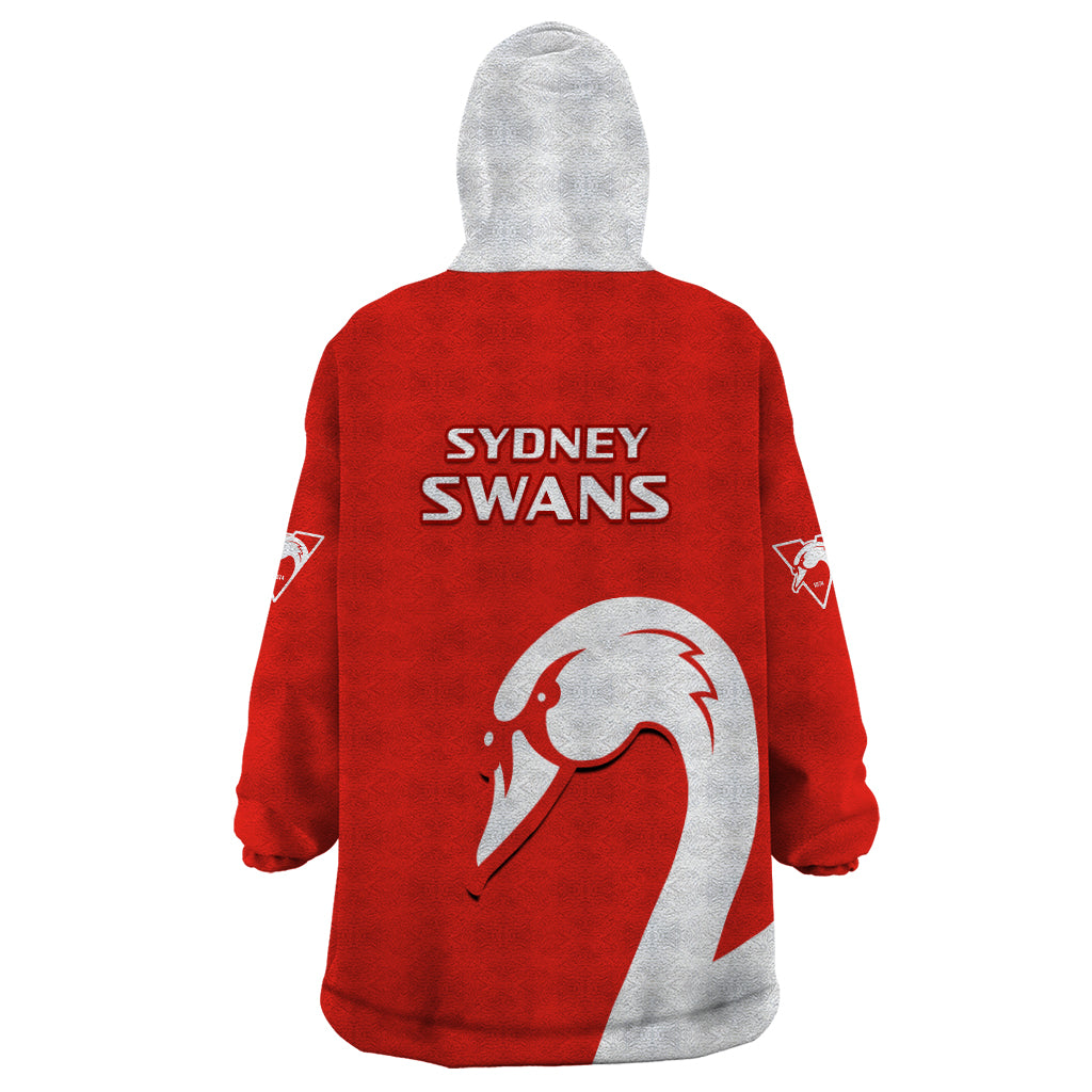 Sydney Swans Football Wearable Blanket Hoodie Go Swannies Sporty Style - Vibe Hoodie Shop