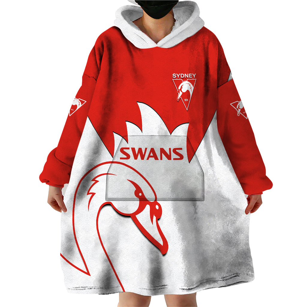 Sydney Swans Football Wearable Blanket Hoodie Go Swannies Sporty Style - Vibe Hoodie Shop