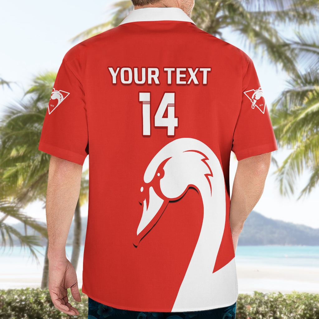 Personalised Sydney Swans Football Hawaiian Shirt Go Swannies Sporty Style - Vibe Hoodie Shop