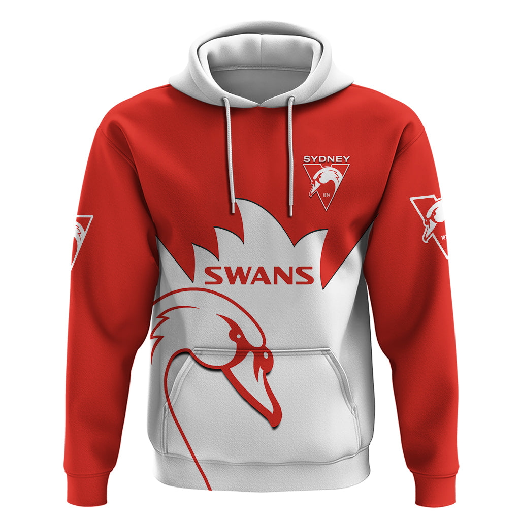 Personalised Sydney Swans Football Hoodie Go Swannies Sporty Style - Vibe Hoodie Shop