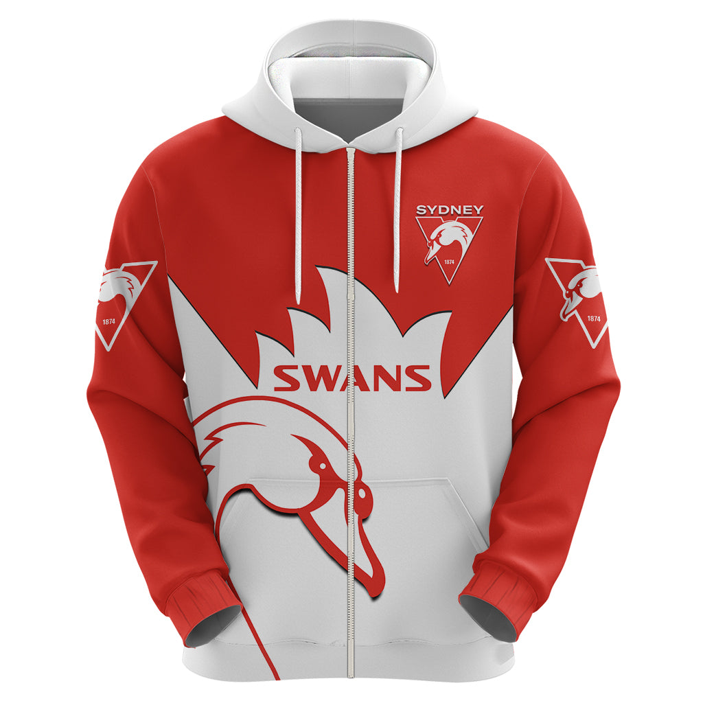 Personalised Sydney Swans Football Hoodie Go Swannies Sporty Style - Vibe Hoodie Shop
