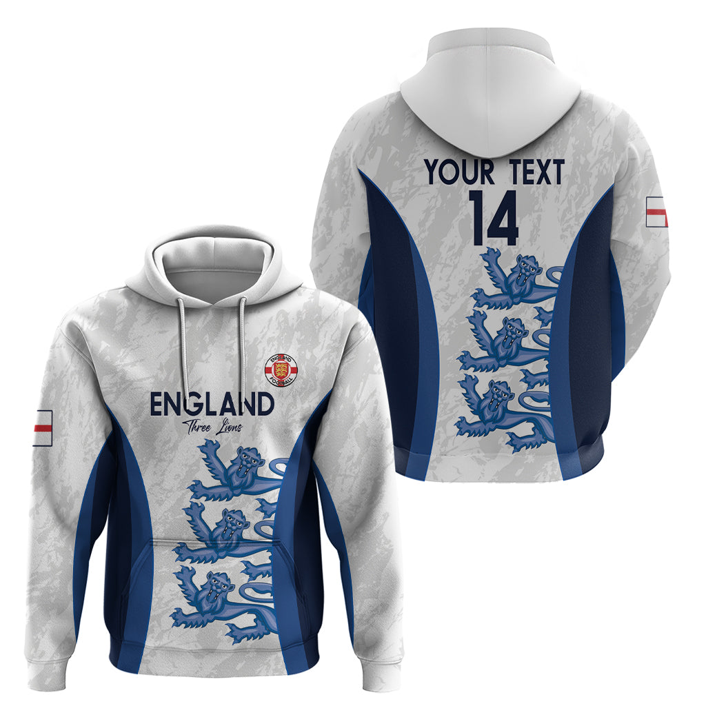Custom England Football Hoodie 2024 Go Champions Three Lions - Vibe Hoodie Shop
