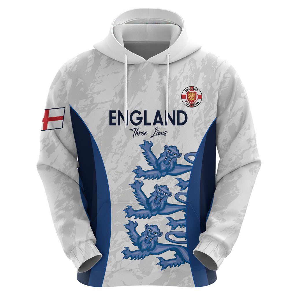 Custom England Football Hoodie 2024 Go Champions Three Lions - Vibe Hoodie Shop