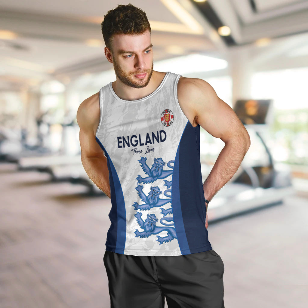 Custom England Football Men Tank Top 2024 Go Champions Three Lions - Vibe Hoodie Shop