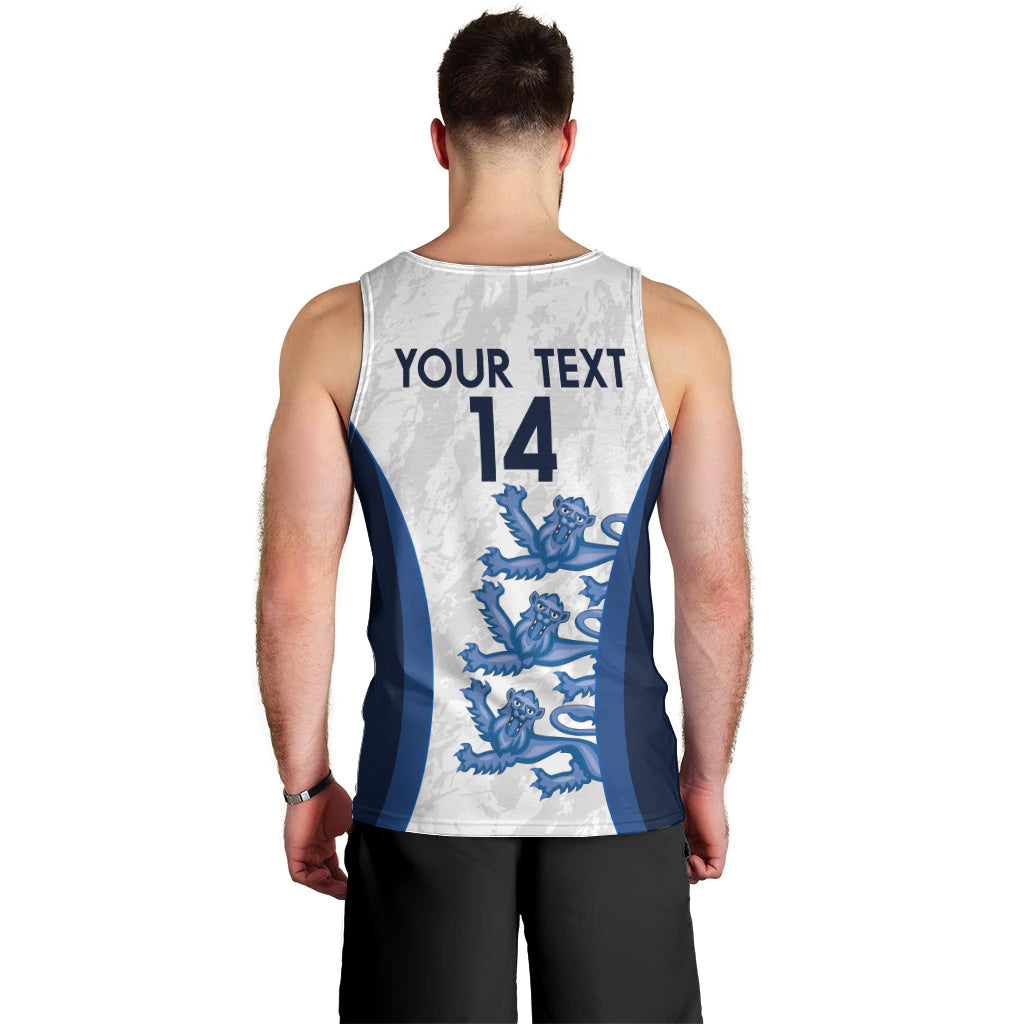 Custom England Football Men Tank Top 2024 Go Champions Three Lions - Vibe Hoodie Shop