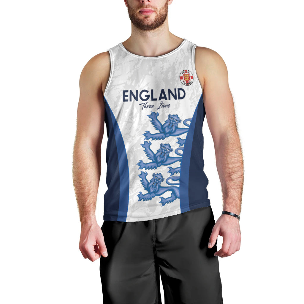 Custom England Football Men Tank Top 2024 Go Champions Three Lions - Vibe Hoodie Shop