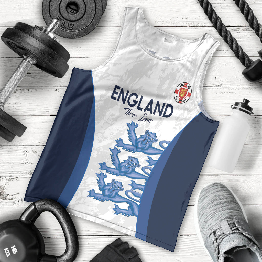 Custom England Football Men Tank Top 2024 Go Champions Three Lions - Vibe Hoodie Shop