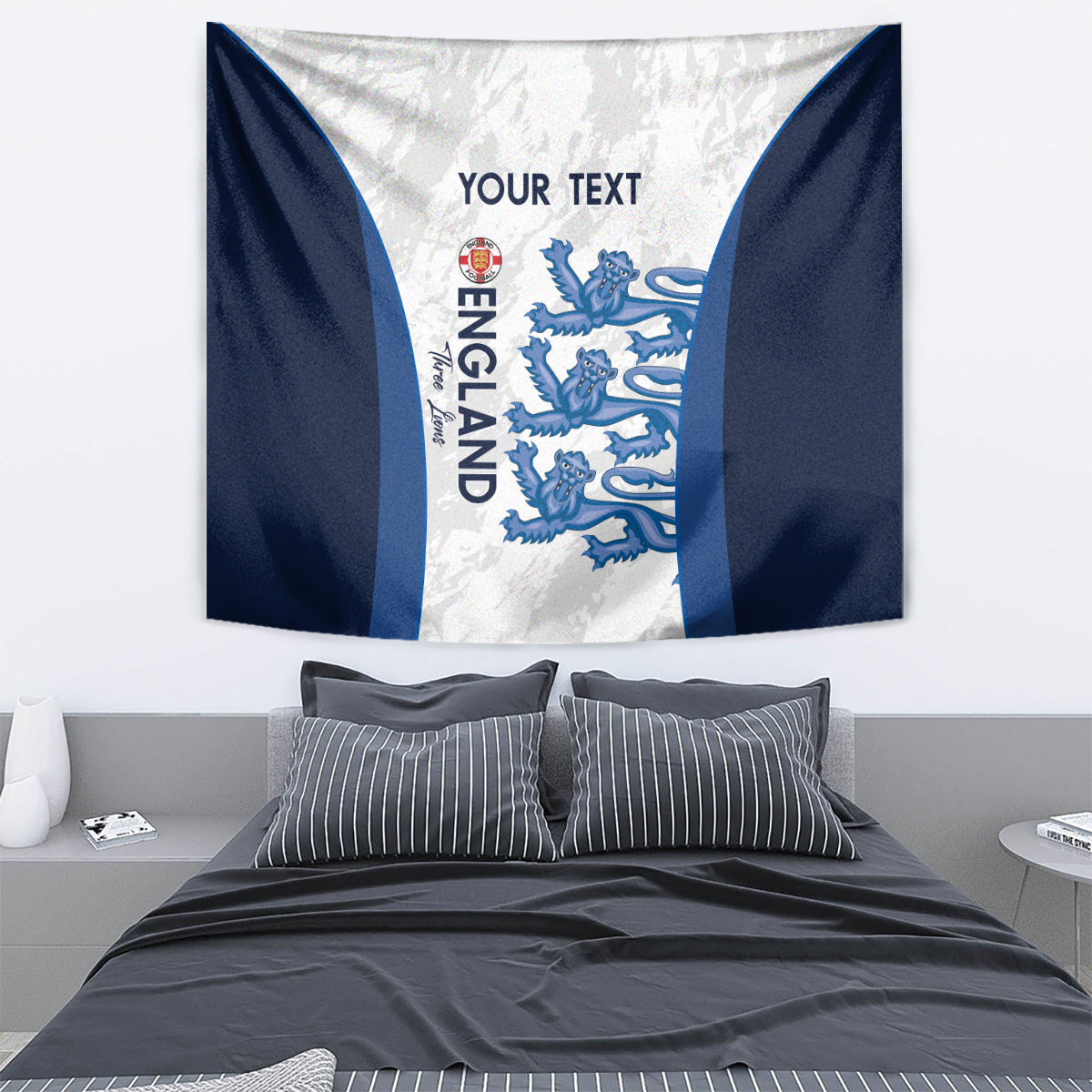 Custom England Football Tapestry 2024 Go Champions Three Lions - Vibe Hoodie Shop