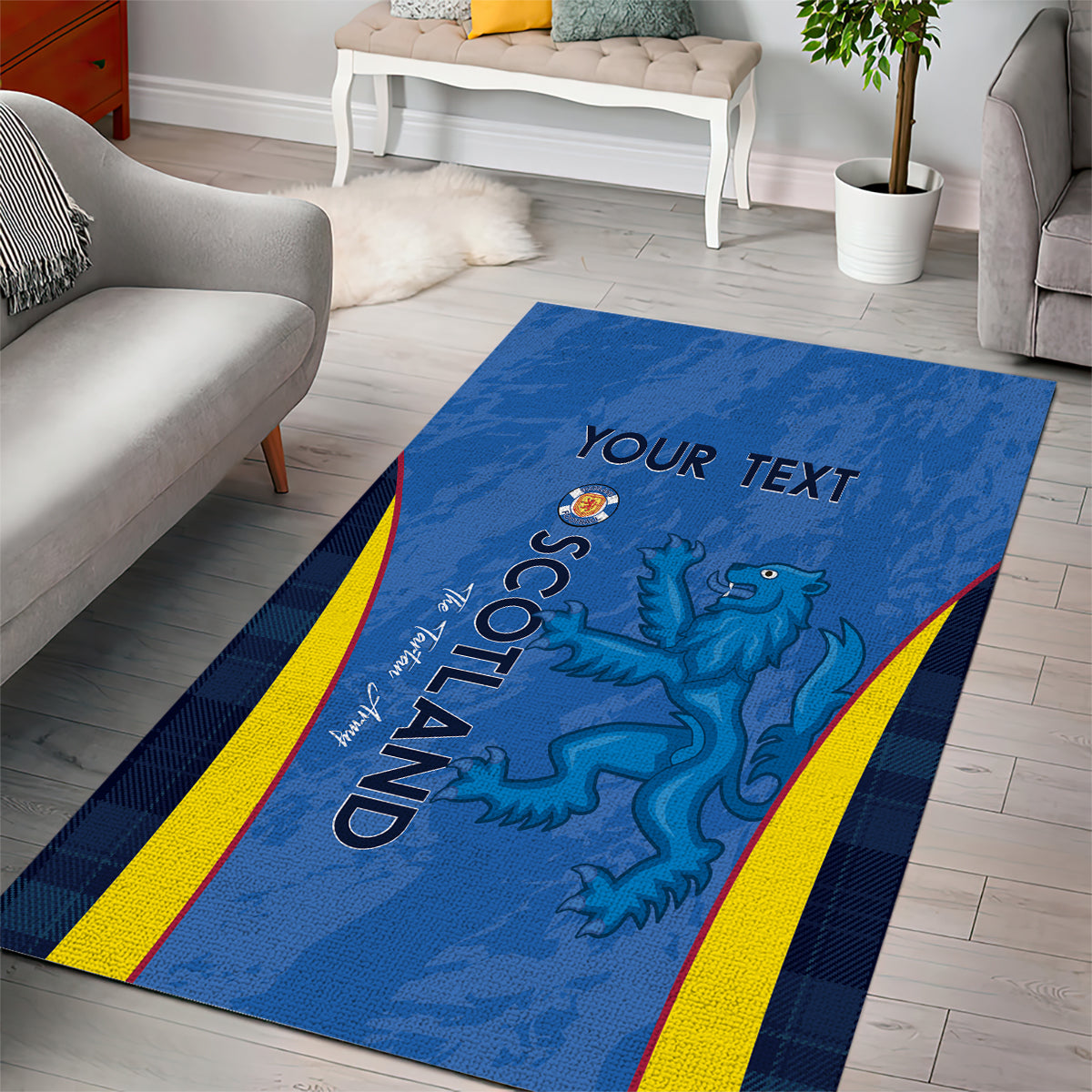 Custom Scotland Football Area Rug 2024 Go Champions Scottish - Vibe Hoodie Shop