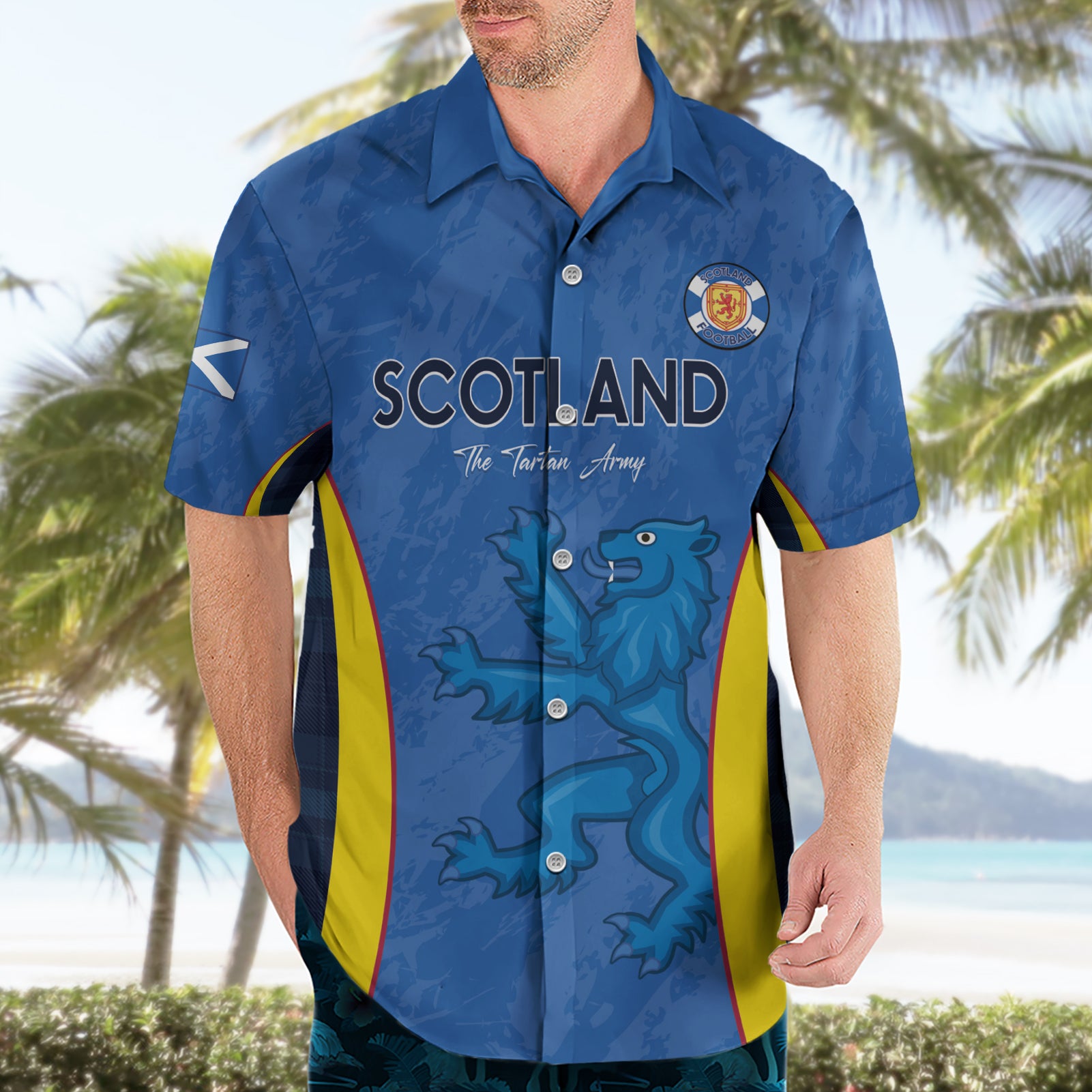 Custom Scotland Football Hawaiian Shirt 2024 Go Champions Scottish - Vibe Hoodie Shop