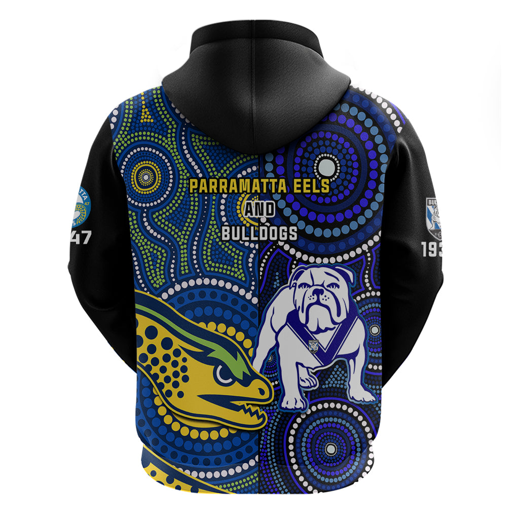Bulldogs Mix Parramatta Eels Rugby Hoodie Aboriginal Version - Vibe Hoodie Shop