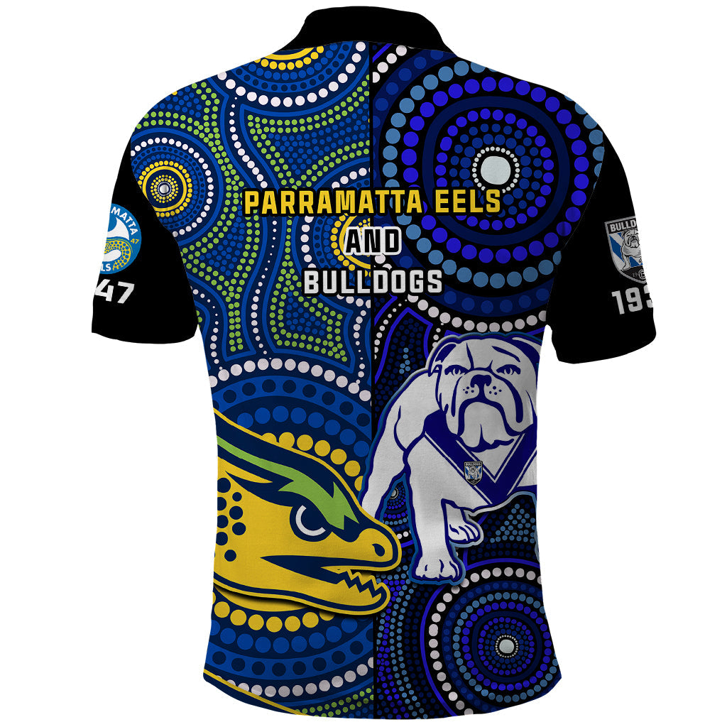 Bulldogs Mix Parramatta Eels Rugby Polo Shirt Aboriginal Version - Vibe Hoodie Shop