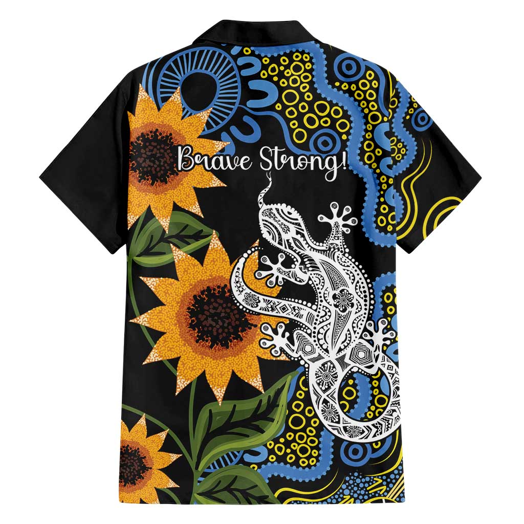 Australia Autism Awareness Hawaiian Shirt Brave Strong Aussie Lizard Aboriginal Art - Vibe Hoodie Shop