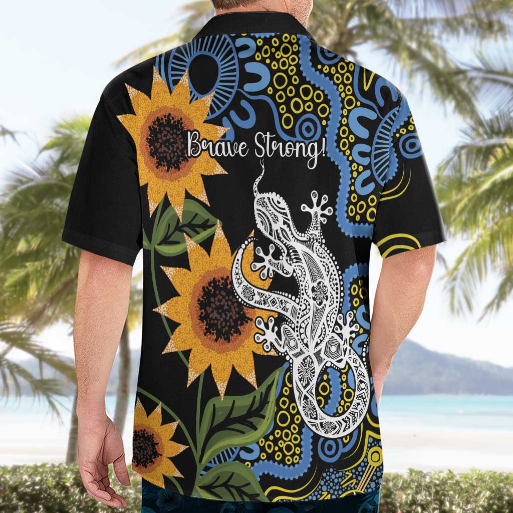 Australia Autism Awareness Hawaiian Shirt Brave Strong Aussie Lizard Aboriginal Art - Vibe Hoodie Shop