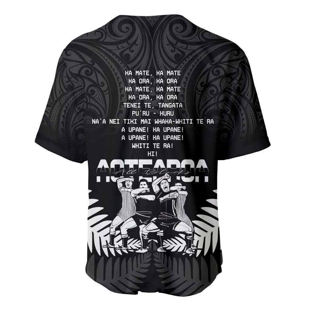 New Zealand Silver Fern Rugby Baseball Jersey Haka Dance With Aotearoa Maori Pattern - Vibe Hoodie Shop