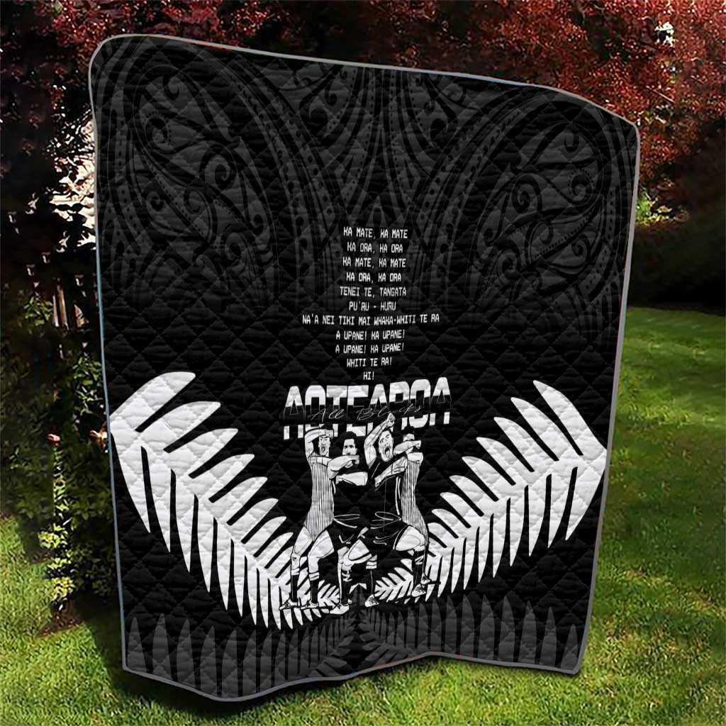 New Zealand Silver Fern Rugby Quilt Haka Dance With Aotearoa Maori Pattern - Vibe Hoodie Shop