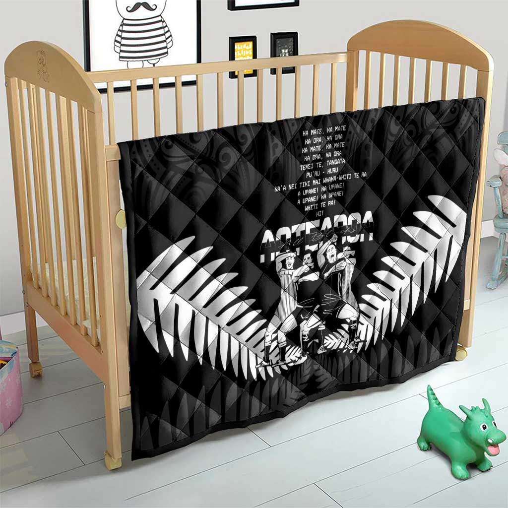 New Zealand Silver Fern Rugby Quilt Haka Dance With Aotearoa Maori Pattern - Vibe Hoodie Shop