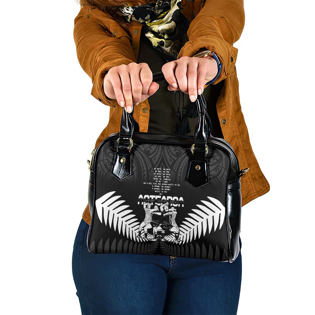 New Zealand Silver Fern Rugby Shoulder Handbag Haka Dance With Aotearoa Maori Pattern - Vibe Hoodie Shop