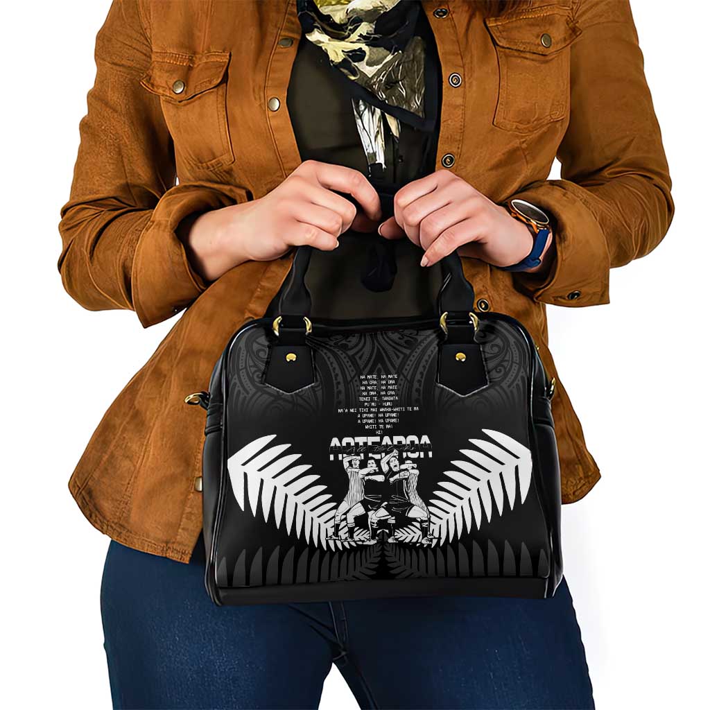 New Zealand Silver Fern Rugby Shoulder Handbag Haka Dance With Aotearoa Maori Pattern - Vibe Hoodie Shop