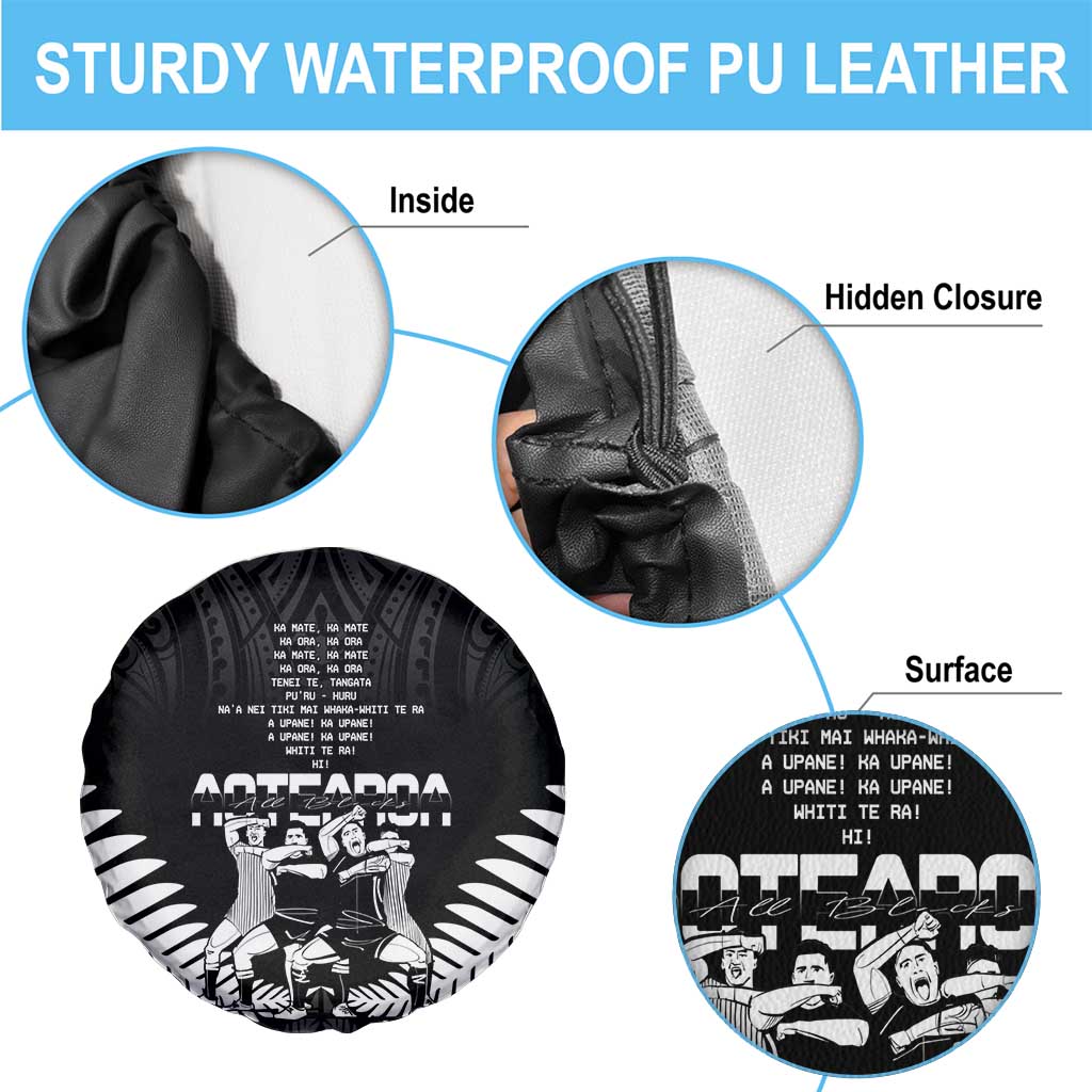 New Zealand Silver Fern Rugby Spare Tire Cover Haka Dance With Aotearoa Maori Pattern - Vibe Hoodie Shop