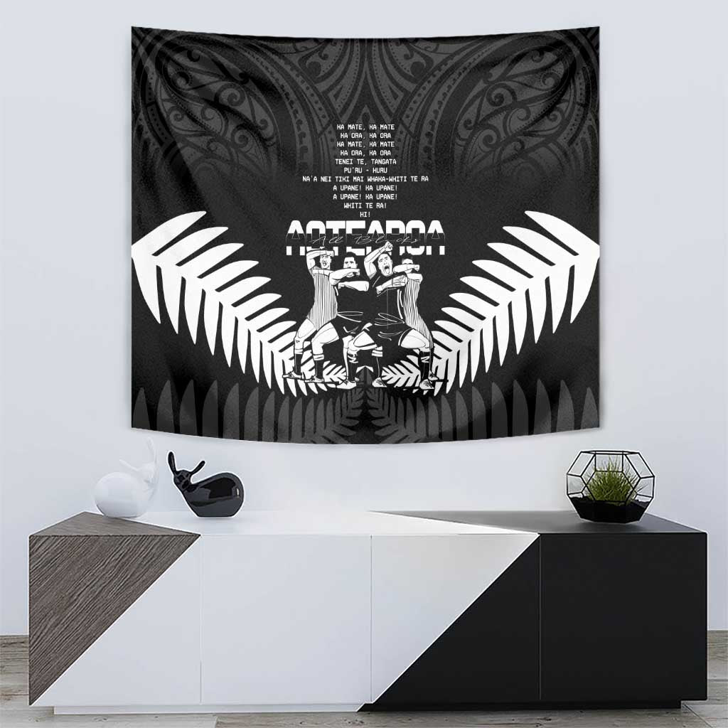 New Zealand Silver Fern Rugby Tapestry Haka Dance With Aotearoa Maori Pattern - Vibe Hoodie Shop