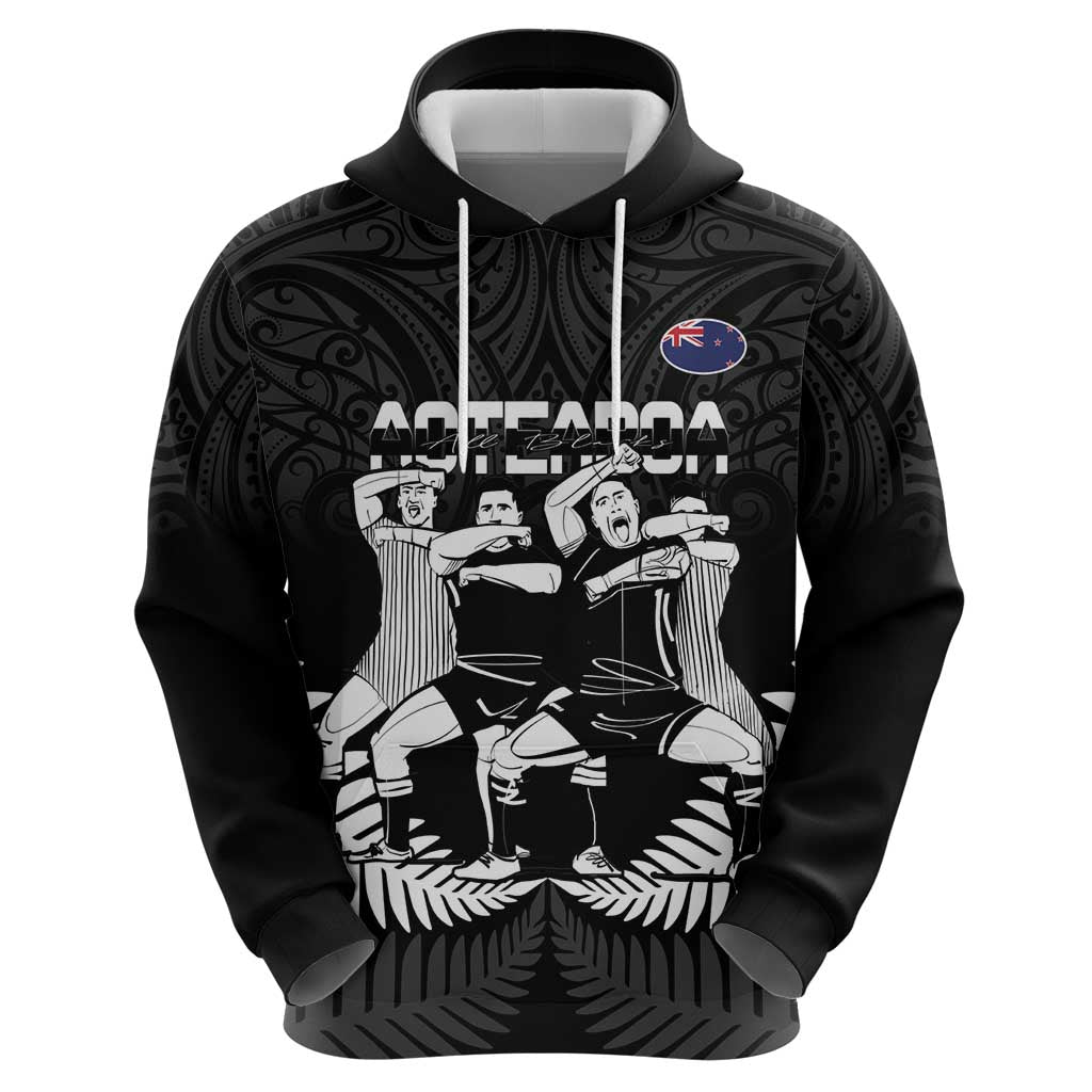New Zealand Silver Fern Rugby Zip Hoodie Haka Dance With Aotearoa Maori Pattern - Vibe Hoodie Shop