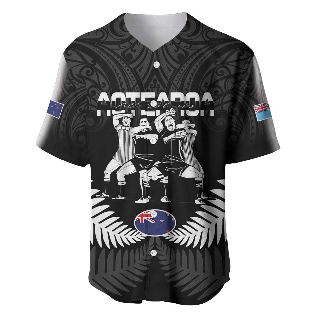 New Zealand And Fiji Tapa Rugby Baseball Jersey Haka Dance Mix Cibi Dance Together - Vibe Hoodie Shop