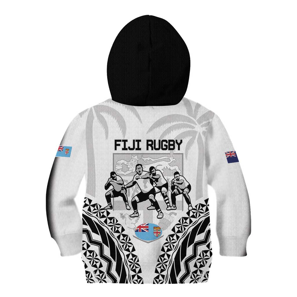 New Zealand And Fiji Tapa Rugby Kid Hoodie Haka Dance Mix Cibi Dance Together - Vibe Hoodie Shop