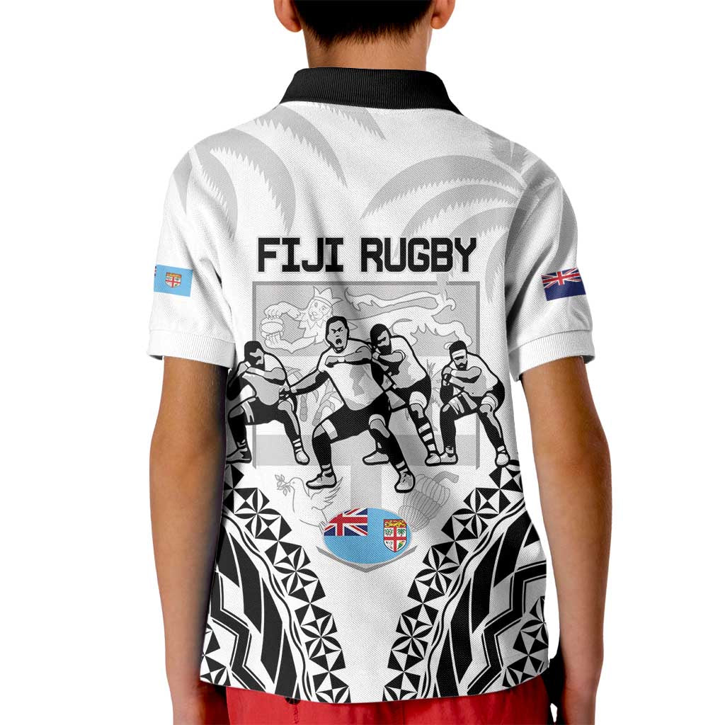 New Zealand And Fiji Tapa Rugby Kid Polo Shirt Haka Dance Mix Cibi Dance Together - Vibe Hoodie Shop