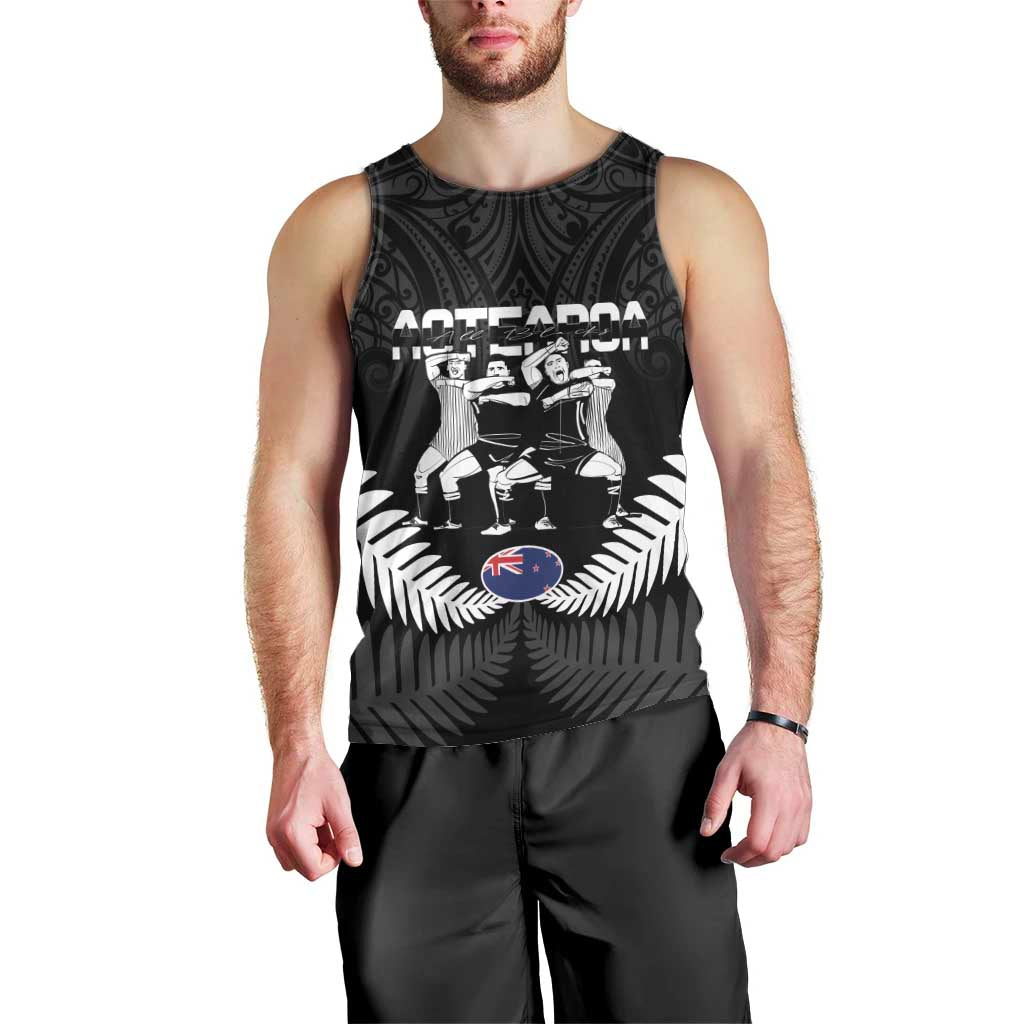 New Zealand And Fiji Tapa Rugby Men Tank Top Haka Dance Mix Cibi Dance Together - Vibe Hoodie Shop