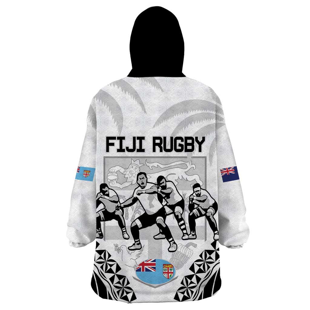 New Zealand And Fiji Tapa Rugby Wearable Blanket Hoodie Haka Dance Mix Cibi Dance Together - Vibe Hoodie Shop