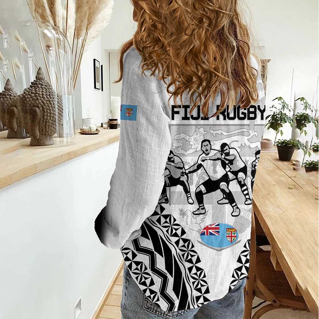 New Zealand And Fiji Tapa Rugby Women Casual Shirt Haka Dance Mix Cibi Dance Together - Vibe Hoodie Shop
