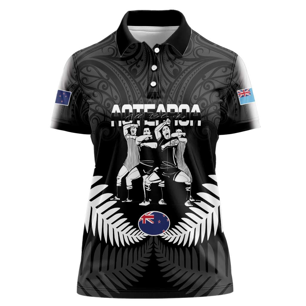 New Zealand And Fiji Tapa Rugby Women Polo Shirt Haka Dance Mix Cibi Dance Together - Vibe Hoodie Shop