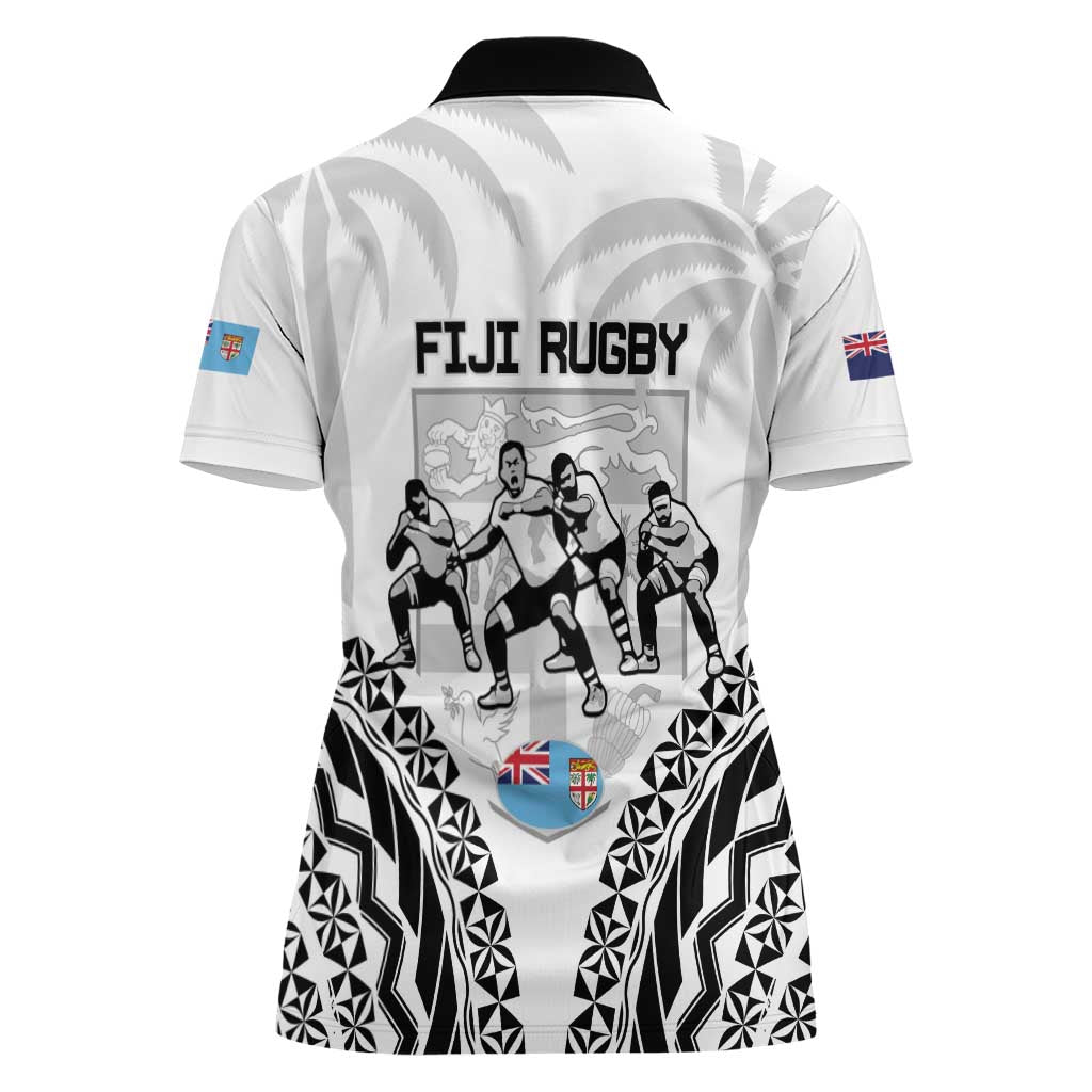New Zealand And Fiji Tapa Rugby Women Polo Shirt Haka Dance Mix Cibi Dance Together - Vibe Hoodie Shop