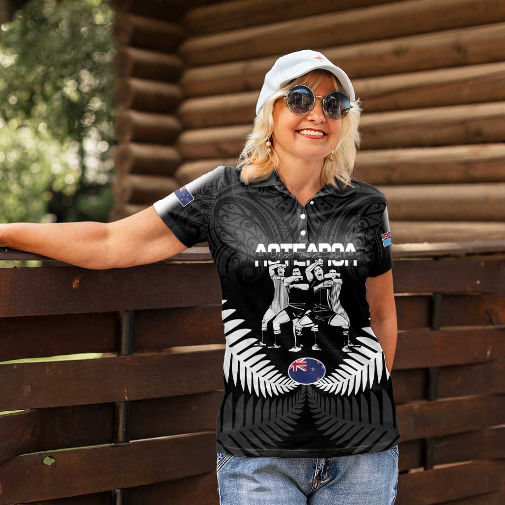 New Zealand And Fiji Tapa Rugby Women Polo Shirt Haka Dance Mix Cibi Dance Together - Vibe Hoodie Shop