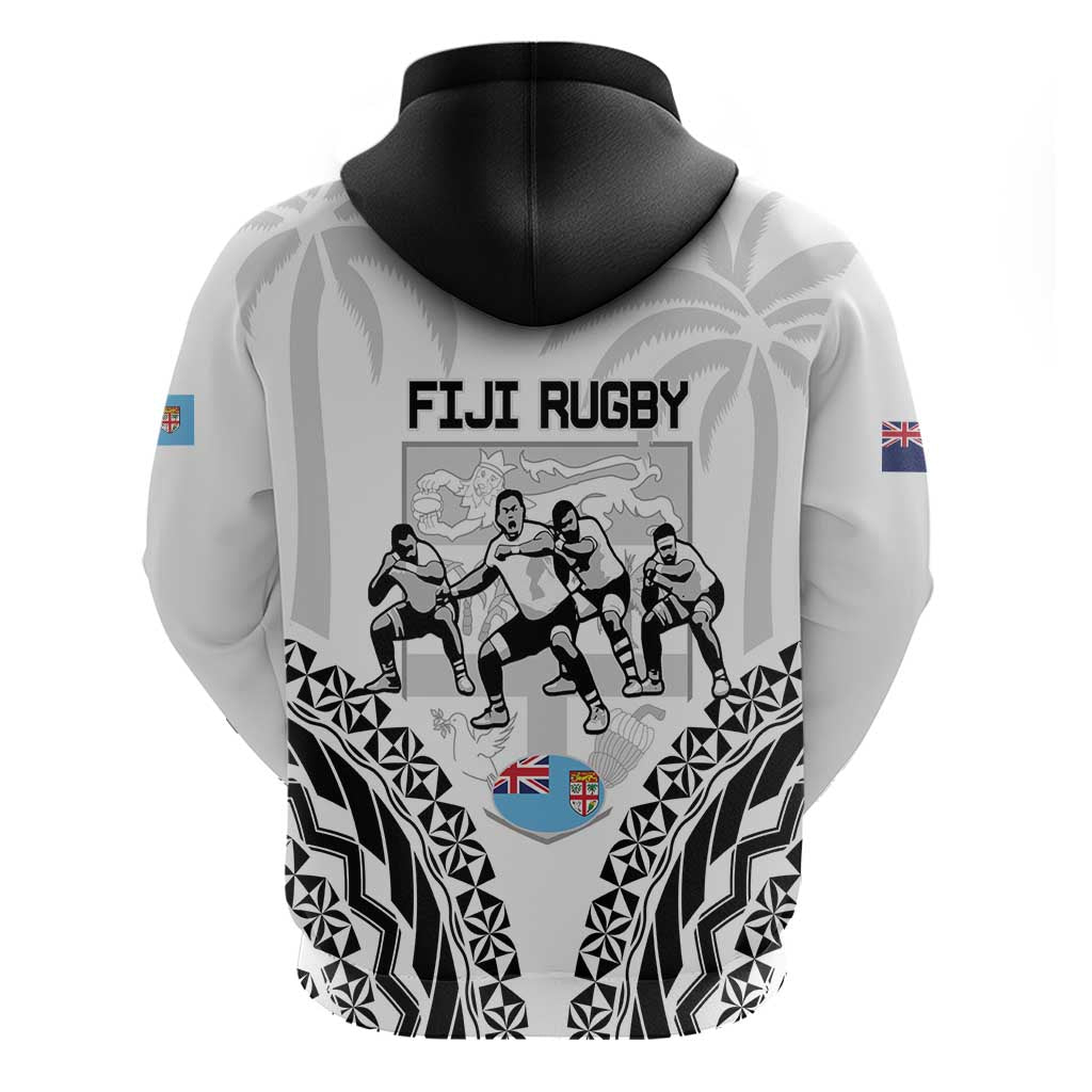 New Zealand And Fiji Tapa Rugby Zip Hoodie Haka Dance Mix Cibi Dance Together - Vibe Hoodie Shop