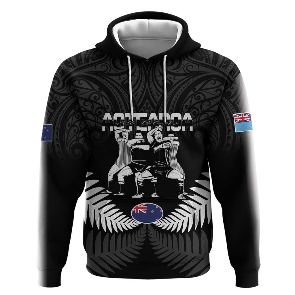 New Zealand And Fiji Tapa Rugby Zip Hoodie Haka Dance Mix Cibi Dance Together - Vibe Hoodie Shop